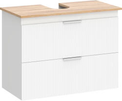 HomCom Dulap pentru baie, dulap de 80 cm cu două sertare mari pentru chiuvete cu sau fără piedestal, Alb | Aosom Romania (834-932V90WT)