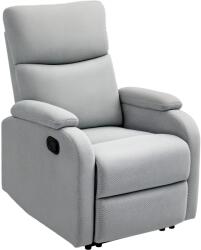 HOMCOM Fotoliu Recliner din In cu Suport Reglabil pentru Picioare, 69x91, 5x103 cm, Gri | Aosom Romania (83B-256V00GY)