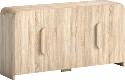HOMCOM Comodă pentru Bucătărie, Mobilă cu Uși Soft-Close, Colțuri Rotunjite, Rafturi Reglabile, Stil Modern, Comodă pentru Living, Sufragerie, 157, 4x39x82cm, Lemn Natural | Aosom Romania (83B-638V00ND) Bufet
