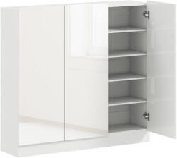 HomCom Dulap de Pantofi pentru 25-30 de Pantofi cu Uși Amortizate, Alb Lucios | Aosom Romania (837-641V90WT) Pantofar