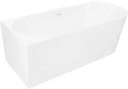 Mexen Silo, sarokba épített szabadon álló, hornyolt kád, bal oldali, 170 x 80 cm, fényes fehér, fehér túlfolyóval, 52891708000L-20 (52891708000L-20)