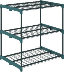 Outsunny Suport pentru plante cu 3 etaje, suport flori de 72 cm pentru interior și exterior, raft pentru plante din oțel Verde închis | Aosom Romania (84H-434V00DG)