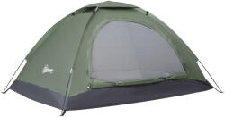 Outsunny Cort Iglu Camping 2 Persoane Ușă Fermoar Plasă Tantari Ferestre Geantă Transport Verde | Aosom Romania (A20-260DG) Cort