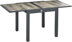 Outsunny Masă de Grădină Extensibilă 80/160x80x75 cm, Masă de Dining pentru 6 Persoane Dreptunghiulară din Aluminiu cu Blat din Plastic, pentru Terasă, Balcon și Exterior, Bej | Aosom Romania (84G-076V00BG)