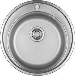 Kuchinox Orion, 1 rekeszes rozsdamentes mosogató 510x510x180 mm, sima felület, acél, LAV-SKO_080T (LAV-SKO_080T)