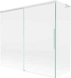 Mexen Rox, L tolóajtós, kétszárnyú kádparaván 170 + 75 x 150 cm, 8 mm-es átlátszó üveg, fehér profil, 8C9L-170-075-20-00 (8C9L-170-075-20-00)