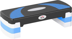 HOMCOM Aerobic Fitness Step, Stepper reglabil la 3 inaltimi 10-15-20 cm pentru antrenament acasa si la sala, albastru si negru (A90-077BU)