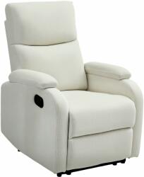 HOMCOM Fotoliu Recliner din In cu Suport Reglabil pentru Picioare, 69x91, 5x103 cm, Alb crem | Aosom Romania (83B-256V00CW)