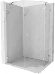 Mexen Lunar, ötszögletű derékszögű zuhany 80 x 90 cm, 8 mm átlátszó üveg, króm profil, 831-080P-090L-01-00-P (831-080P-090L-01-00-P)