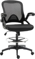 Vinsetto Scaun de Birou cu Înălțime Reglabilă, Brațe Rabatabile și Suport pentru Picioare, 64x60x106-126 cm, Negru | Aosom Romania (921-190) Comoda