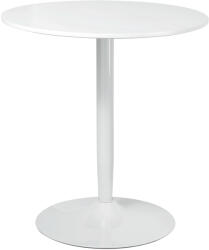 HomCom Masa rotunda HOMCOM, baza din otel, suport antiderapant Φ70x75cm, MDF si Otel, Alb | Aosom Romania (835-951V80WT)