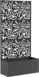 Outsunny Jardinieră cu spalier, ghiveci, cu paravan, pentru plante cățărătoare, metal, 90 x 37, 5 x 180 cm, negru | Aosom Romania (84H-579V00BK)