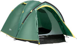 Outsunny Cort de camping 2-3 persoane cort cupolă impermeabil ușor ventilat ușor de montat 2 uși ferestre dim. 3, 25L x 1, 83l x 1, 3H m fibră de sticlă poliester PE verde | Aosom Romania (A20-174YL) Cort