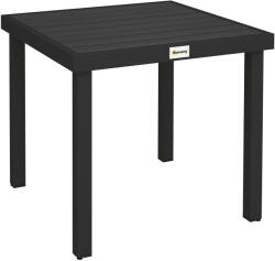 Outsunny Aluminum Outdoor Patio Dining Table for 4 for Garden Lawn Backyard, Natural | Aosom Romania (84B-918BK)
