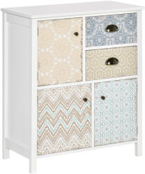 HOMCOM Mobiletto con Cassetti Colorati in Stile Moderno, 68x34x76cm (831-157) Comoda
