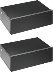 HOMCOM Set 2 Noptiere Suspendate pentru Dormitor, Noptiere Moderne din Lemn cu Fixare pe Perete, 40x30x15cm, Negru | Aosom Romania (831-481V00BK)