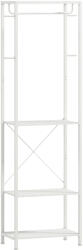 HomCom Cuiere de Intrare cu Suport pentru Încălțăminte, Bară pentru Haine, 4 Cârlige, Raft Superior și 2 Rafturi pentru Încălțăminte, 52x30x180 cm, Alb | Aosom Romania (837-617V00WT) Pantofar