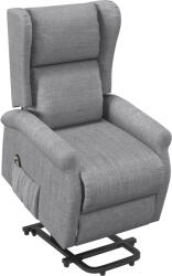 HOMCOM Fotoliu relax, funcție ridicare, funcție de înclinare, până la 200kg, 72, 5x94x109cm, Gri | Aosom Romania (713-031GY)