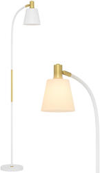 HomCom Lampadar de salon reglabil în înălțime 127-160 cm cu intrerupator, soclu E27, alb | Aosom Romania (B31-534V90WT)