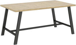 Outsunny Masă de cafea pentru exterior, masă laterală metalică dreptunghiulară cu blat cu aspect de lemn, 100 x 55 cm, Maro | Aosom Romania (84G-987V00BN) Masa de cafea