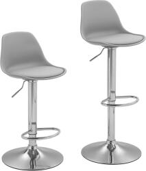 HOMCOM Set 2 Scaune Bar - Reglabile, Cu Spatar si Pivotante | Aosom Romania (835-597V00GY)