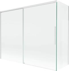 Mexen Rox, kétszárnyú tolóajtós kádparaván 190 + 90 x 150 cm, 8 mm-es átlátszó üveg, fehér profil, 8C9-190-090-20-00 (8C9-190-090-20-00)