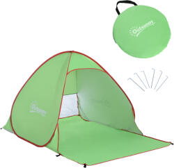 Outsunny Cort pentru Plajă cu Protecție UV 30+, Fereastră și Geantă de Transport, 200x150x119 cm, Verde | Aosom Romania (A20-036GN)
