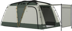 Outsunny Cort de Camping Impermeabil cu 4 Locuri, cu Zonă Separată de Dormit și Living, 460x300x200 cm, Verde | Aosom Romania (A20-398V00SD) Cort