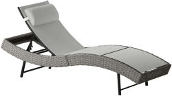 Outsunny Șezlong din PE-rattan, formă în S, șezlong de grădină cu spătar reglabil în 5 poziții, pernă pentru cap, respirabil, rezistent la UV | Aosom Romania (862-092V01LG)