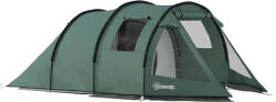 Outsunny Cort de camping pentru 3-4 persoane, două camere interioare, fereastră de plasă, verde, 4, 75 x 2, 64 x 1, 72 m | Aosom Romania (A20-285V00GN) Cort