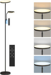 HomCom Lampadar LED 42W reglabil 2700K-6500K 4 culori variere continua, 4 moduri scena, telecomanda si control tactil | Aosom Romania (B31-543V92BK)