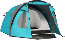 Outsunny Cort de Camping pentru 3 Persoane cu Cameră, Verandă, și Geantă de Transport, 3.23x2.48x1.5 m, Albastru | Aosom Romania (A20-481V00LB) Cort