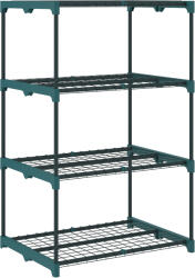 Outsunny Suport Vertical pentru Plante cu 4 Niveluri din Oțel și Plastic, Suport pentru Ghivece de Interior și Exterior, Grădină, Balcon, 67x49x105 cm, Verde Închis | Aosom Romania (84H-434V01DG)