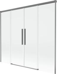 Mexen Rox, kétszárnyú tolóajtós kádparaván 180 x 150 cm, 8 mm-es átlátszó üveg, grafit profil, 8C9-180-002-95-00 (8C9-180-002-95-00)