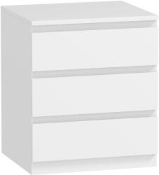 HOMCOM Comodă 3 sertare cu închidere silențioasă Comodă pentru living Birou Stil modern 45x40x52, 8 cm Alb | Aosom Romania (83D-091V00WT) Comoda