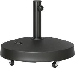 Outsunny Bază Umbrelă 23.5kg cu Manivele și Roți Blocabile, Suport din Rășină/Oțel, Ø53x41 cm, Negru | Aosom Romania (84D-213V00BK)