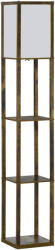 HomCom Lampă de Podea cu 3 Rafturi Integrate, Design Modern din MDF, 26x26x160 cm, Lemn Natural | Aosom Romania (833-623V90CF)
