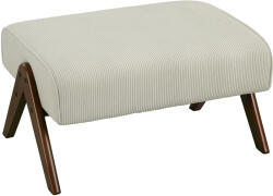 HOMCOM Taburet de Picior cu Scaun Acolchis și Piciori de Lemn pentru Salon Dormitor 69x47x36 cm Bej | Aosom Romania (838-570V00BG)