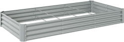 Outsunny Pat de Grădină Înălțat din Oțel Galvanizat, 240 x 120 x 30 cm, Jardinieră Înălțată pentru Exterior cu Fund Deschis pentru Legume, Flori, Plante Aromatice, Argintiu | Aosom Romania (84H-211V01SR)