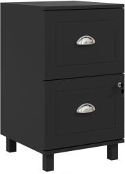 HOMCOM Archivator cu Încuietoare și 2 Sertare, Bare Ajustabile pentru Dosare A4 și Letter, Design Compact 40x41, 5x67, 5 cm Negru | Aosom Romania (924-094V80BK) Comoda