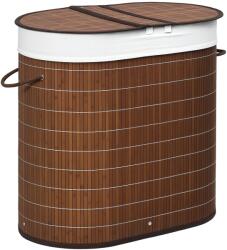 HOMCOM Coș de rufe Wäschesammler, capacitate de 100L, capac detașabil, 38 cm x 38 cm x 57 cm, Maro | Aosom Romania (850-221V00BN)