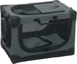 PawHut Cutie pliabilă pentru câini, cutie de transport cu pernă, husă detașabilă lavabilă din țesătură Oxford pentru câini până la 22kg Verde armată | Aosom Romania (D00-222V00YG)