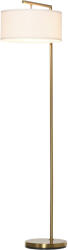 HomCom Lampa de podea moderna HOMCOM din metal si cu abajur din material textil, lampa de lectura E27 dimensiune 47x37x153 cm, culoare auriu si alb (B31-254)