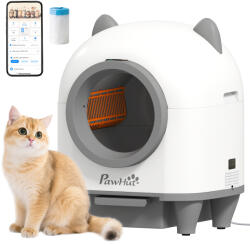PawHut Toaletă Automată pentru Pisici cu Control de la Distanță, 80L Eliminare Mirosuri, Ideală pentru Mai Multe Pisici | Aosom Romania (D31-124V91WT)