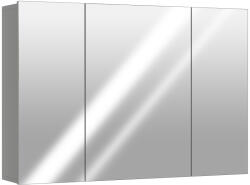 Kleankin Dulap de baie suspendat cu 3 uși oglindă și polițe reglabile din MDF Gri dim. 90L x 15l x 60H cm | Aosom Romania (834-366V81GY) Comoda