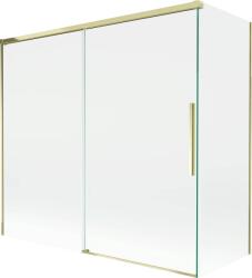 Mexen Rox, kétszárnyú tolóajtós kádparaván 170 + 75 x 150 cm, 8 mm-es átlátszó üveg, arany fényes profil, 8C9-170-075-50-00 (8C9-170-075-50-00)