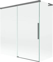 Mexen Rox, L tolóajtós, kétszárnyú kádparaván 150 + 70 x 150 cm, 8 mm-es átlátszó üveg, grafit profil, 8C9L-150-070-95-00 (8C9L-150-070-95-00)