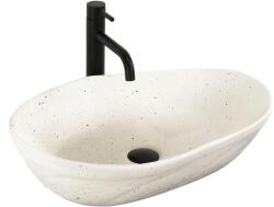 Rea Emilia Grid, pultra szerelhető mosdó 560×380×135 mm, matt ekrü - kőutánzat, REA-U3509 (REA-U3509)