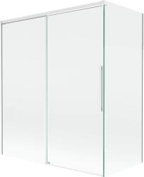 Mexen Rox, kétszárnyú tolóajtós kádparaván 140 + 70 x 150 cm, 8 mm-es átlátszó üveg, fehér profil, 8C9-140-070-20-00 (8C9-140-070-20-00)