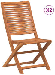 vidaXL 2 db Összecsukható Tömör Akácfa Kerti Szék